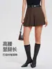 Falda plisada Cai Jue para mujer, falda corta de verano, otoño, invierno 2025, nuevo estilo, petite, de cintura alta, falda lápiz, falda midi de línea A