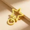 Chaveiro Estrela de Cinco Pontas Pintada Colorida Acessório DIY Chaveiro Cor de Doce Macaron Decoração Artesanal