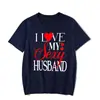 Camiseta de Casal Eu Amo Minha Esposa Marido Sexy Estampada Camisetas W