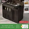 Mesa de té móvil, mesa de té pequeña, gabinete de té para el hogar con ruedas, carrito de té, mesa de té Kung Fu, tetera, juego de bandeja para juego de té integrado