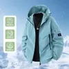 Chamarra con capucha ligera, crujiente, de color sólido, resistente a las arrugas, unisex, adecuada para ciclismo al aire libre, llamativa, versátil, chamarra casual