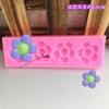 Molde de silicona para flor pequeña de 4 o 5 pétalos, molde para chocolate, molde manual para repostería, molde para pastel, herramientas de repostería para hornear