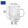 Taza de Vidrio Taza para el Hogar Taza de Agua juego Taza de Cerveza Taza de Cerveza Taza de Agua Cerveza Resistente al Calor para Hacer Té Gran Capacidad Taza de Té Engrosada con Asa