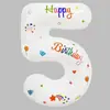 Balões Brancos Impressos com Números de 32 polegadas para Meninas e Decorações de Balão de Aniversário Infantil Balões de Folha de Alumínio Atacado