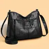 Bolso de marca para mujeres de mediana edad, nueva moda 2026, bolso versátil de cuero suave para hombro y cruzado para damas