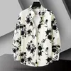Ebay Exportación Venta al por mayor Wish Suministro Camisa Casual Multicolor de Moda con Flores para Hombre Camisa Talla Grande para Hombre Manga Larga Hombre