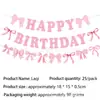 Decorações Populares da Amazon com Tema de Laços para Festas, Artigos para Festa de Aniversário, Adereços, Faixa para Check-in de Fotos