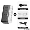 Bicicleta 4 Perlas de Luz LED Luz de Bocina Iluminación para Ciclismo al Aire Libre Luz Fuerte Luz para Bicicleta Iluminación Multifuncional para Ciclismo