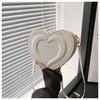 Bolso Pequeño Vintage de Otoño para Mujer 2024 Nuevo Bolso de Hombro Casual Simple a la Moda Bolso Cruzado Texturizado de Moda con Forma de Corazón