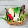 Modelo de vegetal de simulação PU pimenta alface repolho chinês berinjela cebola cogumelo brócolis modelo de adereços decoração de sala