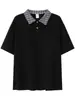 Camisa Polo de Estilo Americano con Cuello a Cuadros y Parches, Falso Dos Piezas para Hombre, Diseño de Verano 2026, Corte Holgado, Camiseta con Cuello de Solapa para Hombre