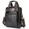 Estilo coreano negócios de couro genuíno bolsa oficial simples homens vertical saco de ombro camada superior cowhide bolsa de mão saco de computador