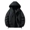 Jaqueta de Algodão Masculina de Inverno Plus Size para Meninos Fortes, Casaco Casual Quente de Algodão com Acolchoamento Extra e Jaqueta Espessa para Homens