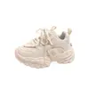 Zapatillas de papá para niños, nuevos modelos de otoño e invierno, zapatillas deportivas para niños y niñas, suela suave antideslizante, ligeras, forradas de felpa, zapatos blancos cálidos