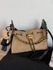 Hilo de Bordar de Color Sólido 2025 Nuevo Bolso de Hombro Individual de Cuero Mate para Axila Bolso de Cadena de Moda con Gran Capacidad para Mujeres