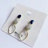 Nuevos Pendientes Geométricos de Moda, Simples, Versátiles, Personalizados, Chapados en Oro Real, Aguja de Plata Real 925, Estilo Coreano Popular, para Mujer