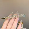 Presilha de Cabelo Estilo Francês de Luxo Leve com Laço de Pérola, Presilha Bico de Pato, Presilha BB, Acessório de Cabelo Super Delicado com Strass, Ornamento de Cabelo de Luxo Elegante de Alta Qualidade