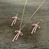 Pendientes Sencillos Nuevos Transfronterizos, Pendientes de Gancho con Diseño de Lazo Rojo, Lujo Accesible y Pendientes de Gama Alta al por Mayor