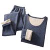 Venta al por mayor del fabricante Conjunto de Lencería de Visón Cachemir Seda para Hombres y Mujeres Ropa de Otoño y Pantalones Largos para Parejas Otoño e Invierno Ajustado