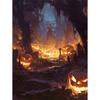 Ventas Directas de Fabricante Transfronterizas Halloween Fantasma Pintura de Diamantes Nuevo 5D Personalizado Diamante Redondo Diamante Cuadrado Sala de Estar Dormitorio Decoración Pintura