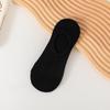 Calcetines para Mujer Primavera y Verano Calcetines Invisibles Calcetines Finos de Barco Calcetines Bajos de Boca Baja para Mujer Color Sólido Talón Rayado Calcetines de Silicona Antideslizantes