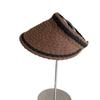 Sombrero de Paja con Escamas de Pescado Hountop para Mujer Sombrero de Sol de Verano Sombrero de Sol con Raya de Contraste Transpirable Sombrero con Banda para el Cabello