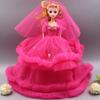 Vestido de novia con mangas abullonadas organza llavero colgante regalo cumpleaños infantil muñeca regalo 3D