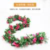 Rosa artificial videira flor artificial rattan ar condicionado tubulação revestimento sala de estar teto decoração plástico Vine flor artificial Videira