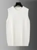 Nuevo Chaleco Suéter Sin Mangas para Hombre Otoño/Invierno 2026, Tejido de Cuello Redondo, Estilo Coreano, Chaleco Suéter para Hombre