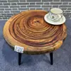 Mesa de Té de Madera de Alcanfor Talla de Raíz Madera Maciza Mesa de Café Pequeña Estilo Shaji B&B Sala de Estar Ventana Saliente Tatami Mesa Pequeña