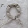 Lenço Quadrado com Bolinhas Degradê Sonhador Doce Estilo Princesa para Mulheres Turban Respirável Dopamina Primavera e Verão Viagem Lenço Fino