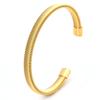 Pulsera de Personalidad Elástica en Forma de C Simple Europea y Americana de Venta Caliente Transfronteriza para Hombre Pulsera de Oro de 18 Quilates Pulsera Abierta Elástica en stock
