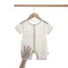 Roupas de Verão para Bebê Recém-Nascido Jingqi Macacão de Manga Curta para Bebê Roupa de Casa para Bebê Pijama Macacão de Verão
