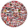 100 pegatinas de dibujos animados de coches de bomberos, estilo ins, creativas, decorativas, para cuadernos, papelería, cuentas de mano, pegatinas DIY, venta al por mayor