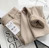 Ropa de Mujer 2025 Otoño Nuevo Estilo Cálido Adelgazante Moderno Versátil Botón Diagonal Pantalones de Lana Pantalones Casuales Elegantes Pantalones Cigarrillo Pantalones de Mujer