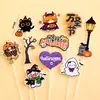 Caixa de Almoço de Polpa de Halloween Decoração de Bolo Fantasma Engraçado Demônio Abóbora Pom-pom Chapéu Pequeno Acessórios de Inserção