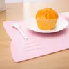 Nuevo estilo Xiaohua - Mantel individual de silicona con forma de cara de gato, apto para uso alimentario, antideslizante, resistente al desgaste, fácil de limpiar, para niños y bebés