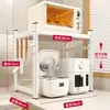 Estante Extensible para Microondas con Altura Ajustable, Estante Multifuncional de Cocina para Arrocera, Horno, Almacenamiento de Electrodomésticos