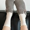 Calcetines Medianos de Malla Hueca de Color Sólido a la Moda Estilo Coreano Ins Primavera y Verano Estilo Japonés Delgados Simples de Encaje para Niña