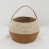 Cesta plegable, cesta para guardar snacks, cesta de almacenamiento tejida con cuerda de algodón transfronteriza, cesta hecha a mano para guardar huevos, cesta de cuerda de algodón