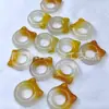 Pingente de Buda de Calcedônia Colorida Tipo Gelo Ágata Natural Doce Nuvem Auspiciosa Fechadura Pingente de Jade Raposa Corrente