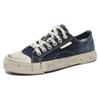 Zapatos de Lona para Pareja Estilo Retro Lavado Parisino con Rotos y Desgastes Zapatos Sucios Tenis Transpirables para Hombre
