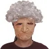 Suporte para Máscara de Vovó Máscara Autônoma Peruca de Vovô Rosto de Velho Headgear de Fantasia em Látex Halloween Transfronteiriço Acessórios