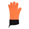 Luvas de Isolamento de Silicone de Cinco Dedos de Algodão com Logo Personalizado Luvas para Forno de Churrasco Doméstico Luvas Antiescaldantes em Forma de Coração