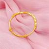 Vietnam oro azúcar cuadrado pequeño pulsera push-pull celebridad de internet cuentas láser bloque pequeño de oro pulsera de oro roto suministro para mujer mayoreo
