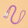 Cordón para Teléfono Móvil, Cruzado al Cuerpo, Colgante para Cuello, Tejido a Mano en Nylon para Muñeca, Antiperdida, Hecho a Medida, Hebilla Metálica de Color Contrastante, Estilo Largo Ajustable, Uso de Tres Vías