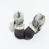 Zapatos de Algodón Peludo de Tubo Corto Bell para Mujer 2026 Nuevos de Invierno Versátiles Casuales Cálidos Botas de Nieve B3007