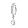 Conjunto de 6 Peças de Piercing de Umbigo de Aço Inoxidável Transfronteiriço com Laço, Formato de Coração, Zircônia Totalmente Diamantada Joias para Piercing de Umbigo de Supermercado