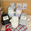 Mochila Nova Tendência de Grande Capacidade e Alta Aparência Estilo Coreano Mochila para Aluno do Ensino Fundamental Bolsa Escolar Casual Ins Nicho para Mulheres