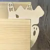 Nuevas puertas y ventanas de madera para dormitorio, decoración del hogar transfronteriza para sala de estar 2026, madera decorativa de calabaza de Halloween